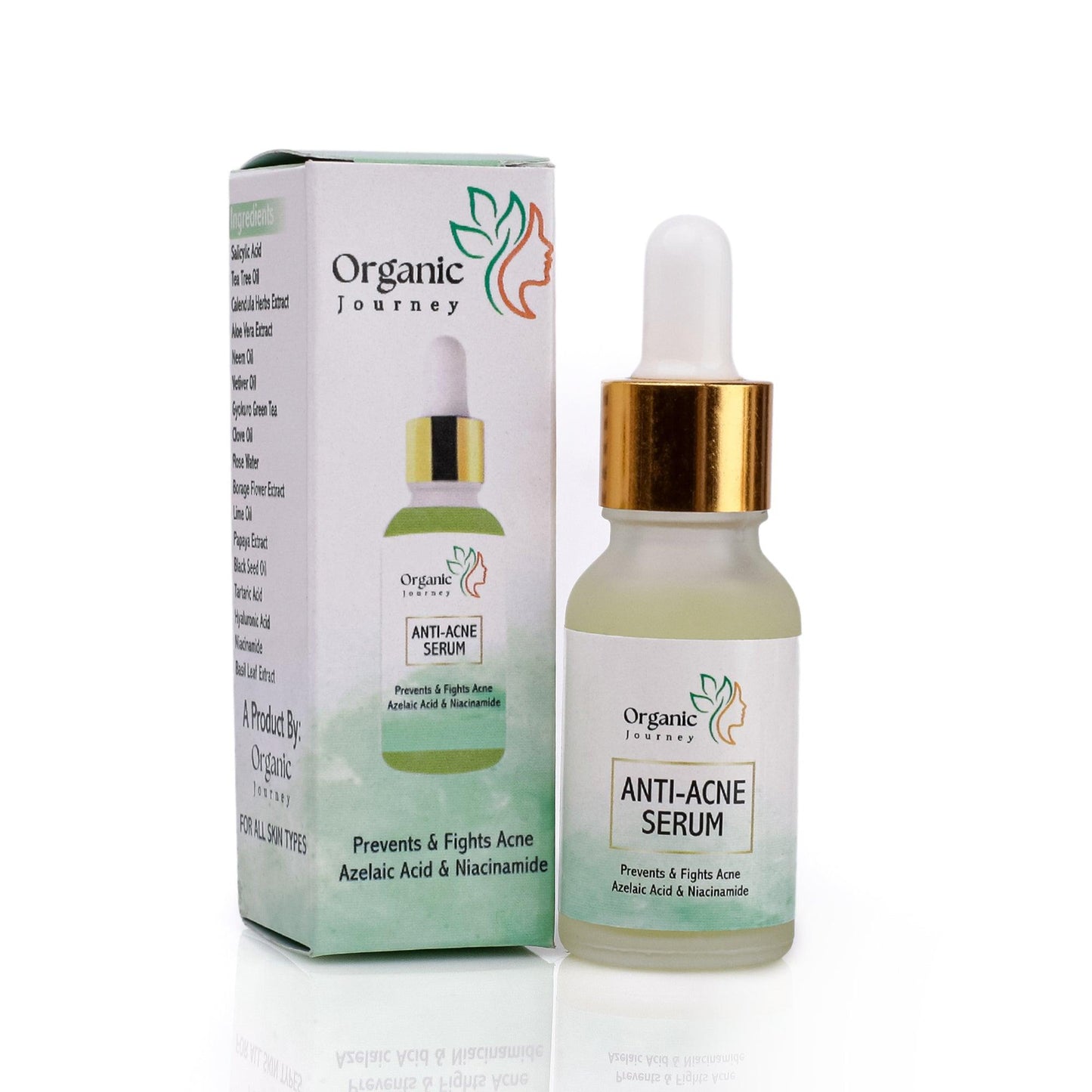 Anti – Acne Serum – Brightens Skin, Fades Acne, Lighten Acne Scars & Control Excess Oil Production - Organic Journey
